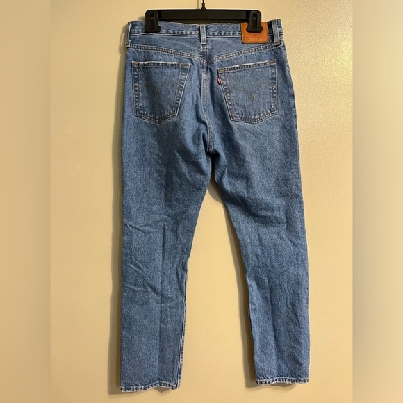 Levi’s 501 Premium Womens Distressed Button Fly High Rise Blue Jeans Sz 29/30 - Picture 2 of 15